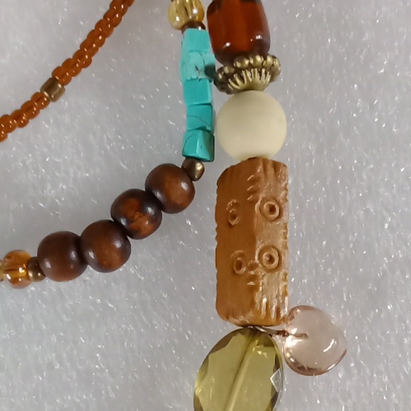 Multi Beaded Necklace #A320 - Picture 4 of 14